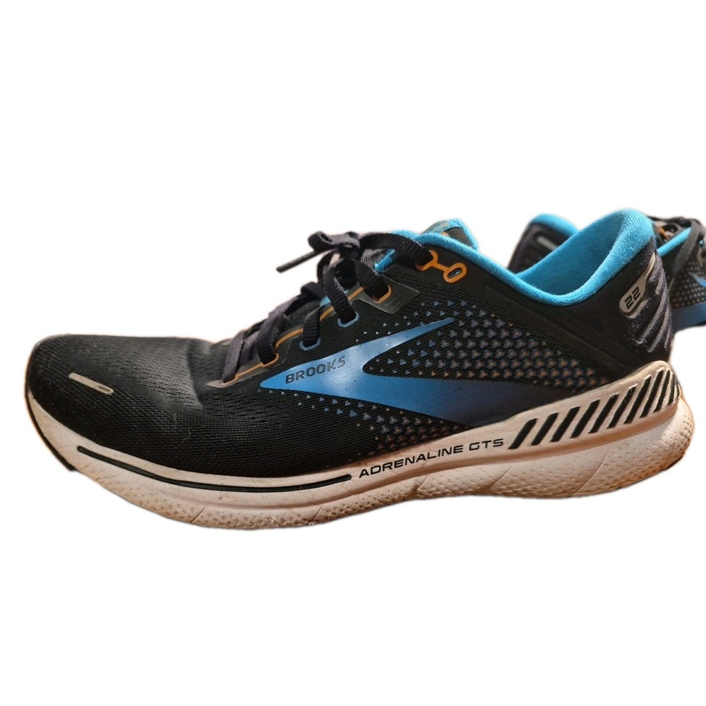 Brooks Adrenaline‎ GTS 22 Men's Running Shoes - Black/Blue - Size 10.5 D Sneaker
